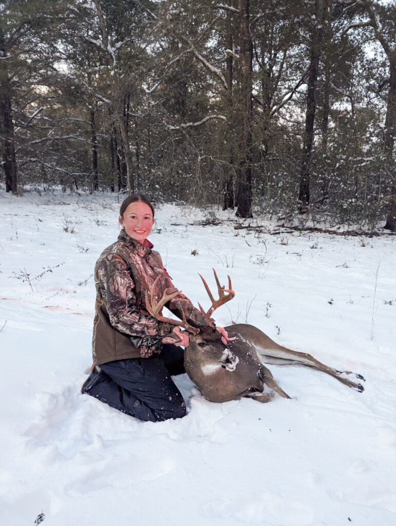 Florida Boy - Ray family history Emery Ray 2025 11 point Florida deer in snow